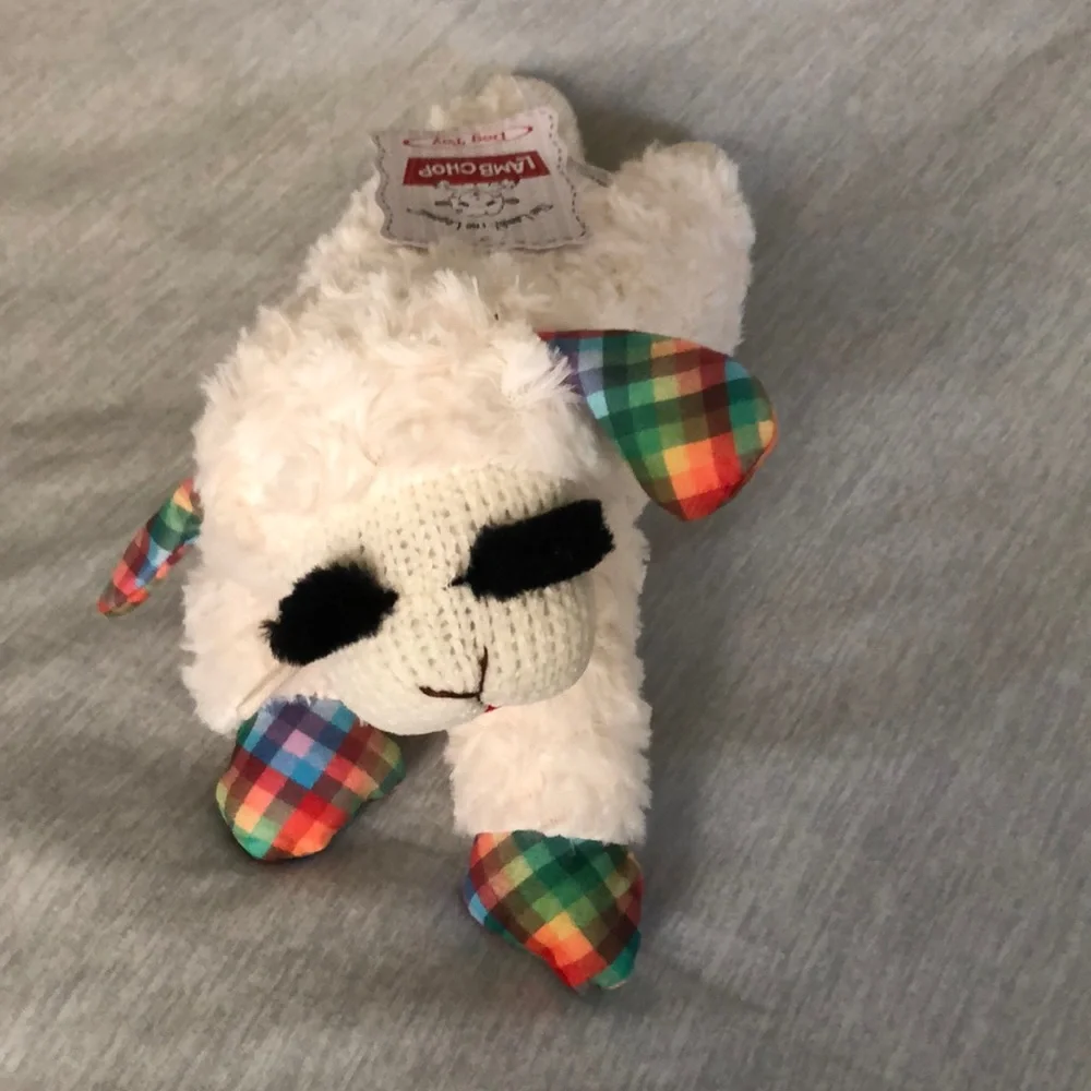 🐾HP🐾 LambChop Easter plaid dog toy
